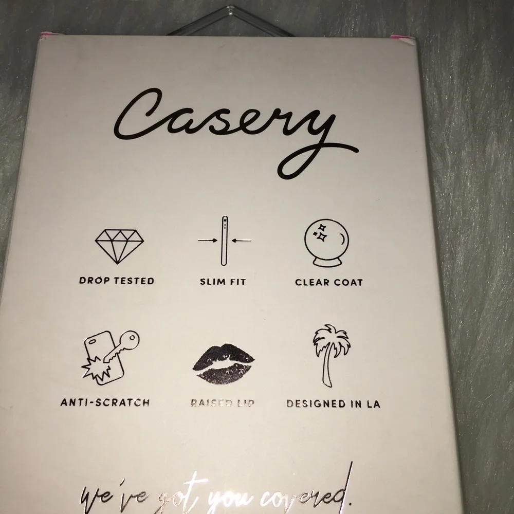 Casery new in box iPhone X pink eyelash phone case